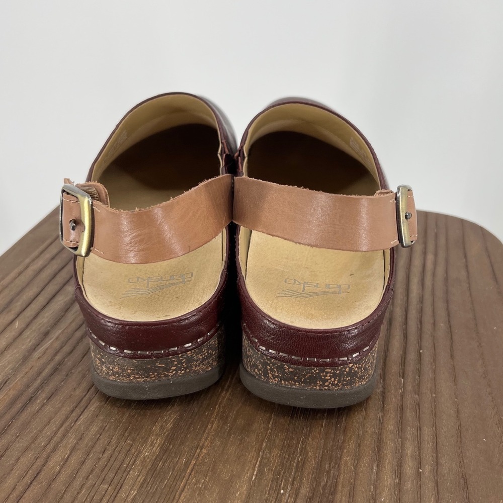 Dansko Merrin Milled Clogs Cordovan Burgundy Slingback 9605-815300 Size 39 - Picture 4 of 10